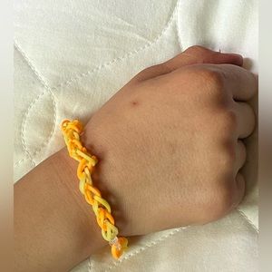 Yellow and orange sunset bracelet